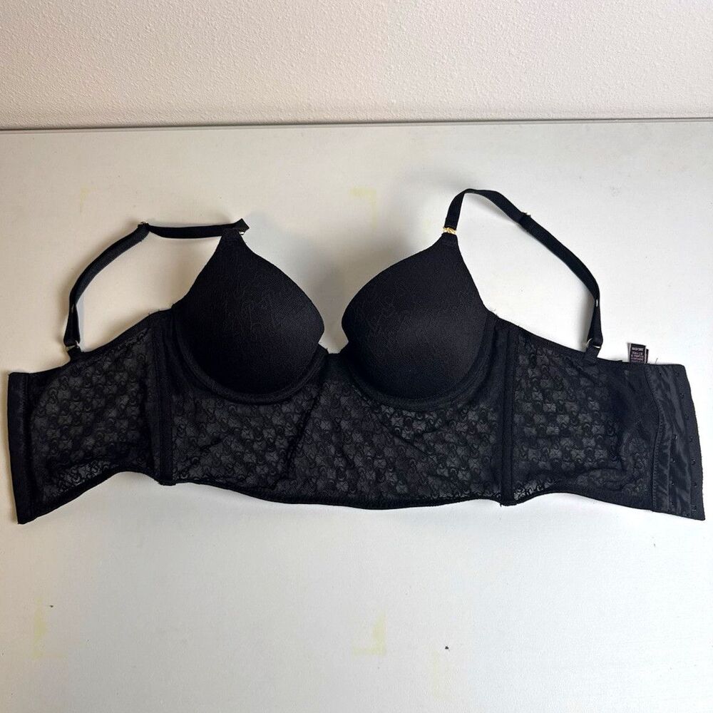 Victoria's Secret Very Sexy Lace Demi Underwired Bra, Black 32C